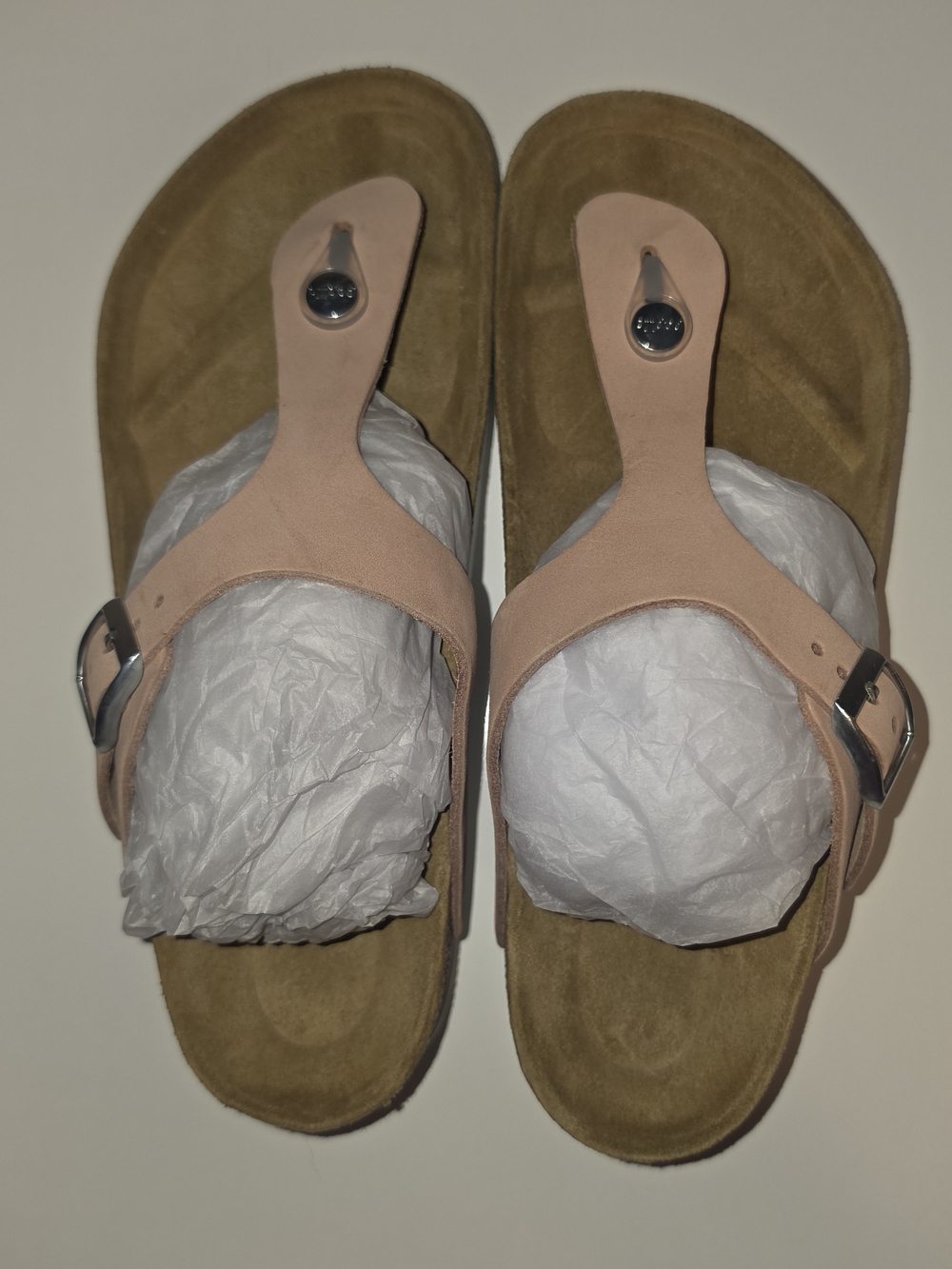 Papillio Birkenstock Gizeh Platform Sandals Blush Pink Size 38 - Picture 12 of 16